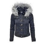 Дамско дънково яке с качулка City Angels Jeans 6658